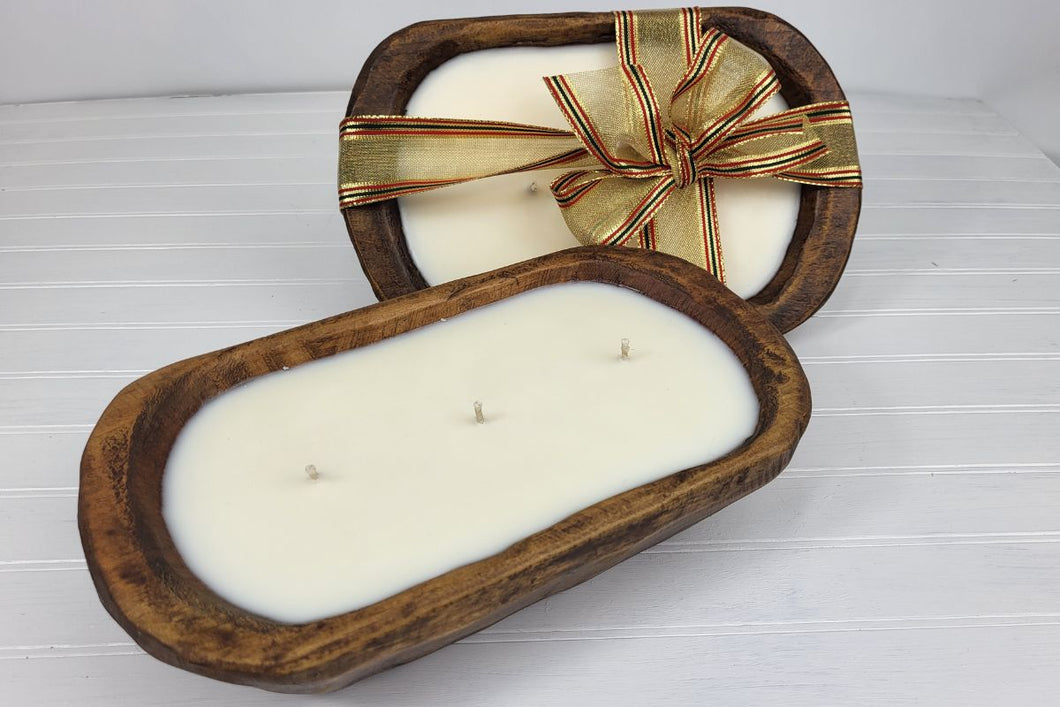 Fragrance Free Carved Bowl Soy Candles - Glowing Positively Soy Candles